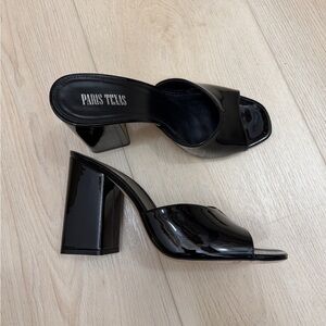 Paris Texas Patent Leather Heeled Sandals